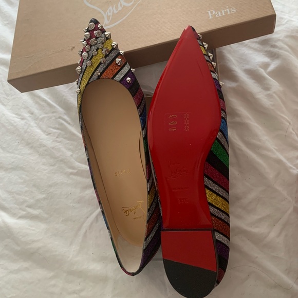 Christian Louboutin drama multicolor flats 38.5 - Picture 7 of 8